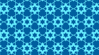 Blue Seamless Star Pattern Vector Art
