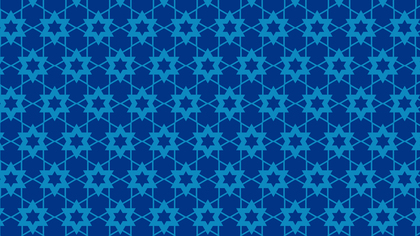 Blue Seamless Stars Pattern Vector Image
