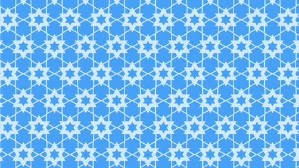 Blue Seamless Stars Background Pattern Vector Illustration