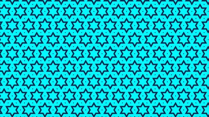 Turquoise Stars Pattern Vector Graphic