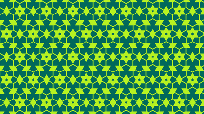 Green Seamless Stars Background Pattern Vector Art