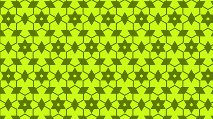 Lime Green Seamless Stars Pattern Background