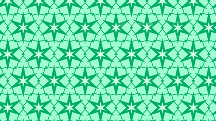Mint Green Seamless Stars Pattern Illustration