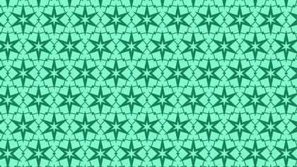 Mint Green Seamless Stars Background Pattern