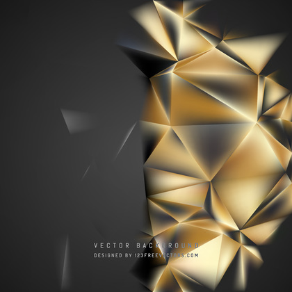 Black Yellow Polygon Background Template