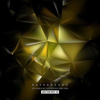 Abstract Black Yellow Polygon Triangle Pattern Background