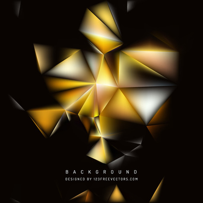 Abstract Black Yellow Polygon Pattern Background