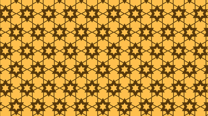 Amber Color Seamless Star Pattern Vector Image