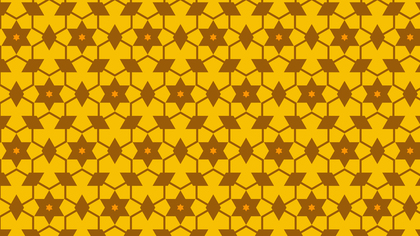 Amber Color Seamless Stars Background Pattern