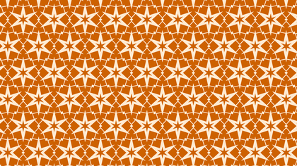 Orange Seamless Star Background Pattern