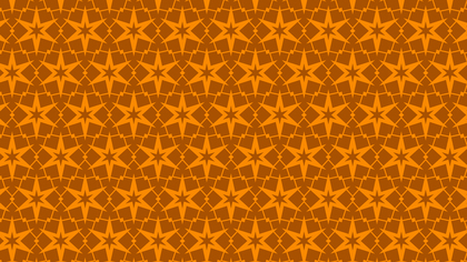 Orange Seamless Stars Pattern