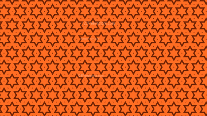 Orange Seamless Stars Pattern Background Vector Graphic