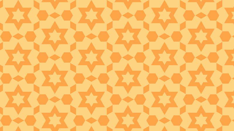 Light Orange Stars Pattern Vector