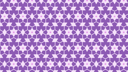 Purple Seamless Stars Background Pattern