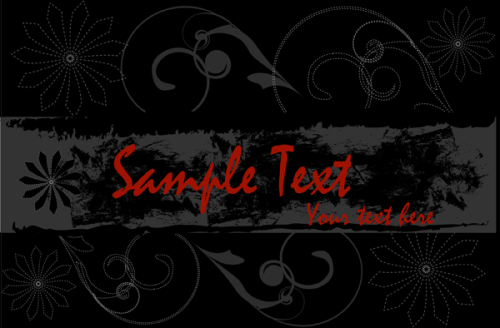 Floral Grunge Text Frame