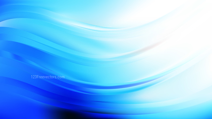 Blue and White Abstract Curve Background Graphic