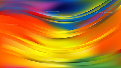 Colorful Abstract Curve Background Vector