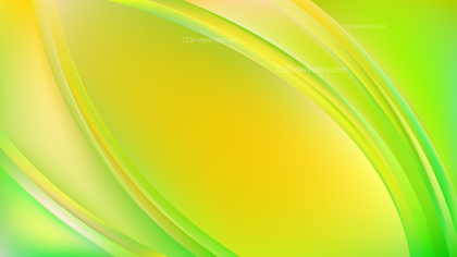 Green and Yellow Abstract Wave Background Template