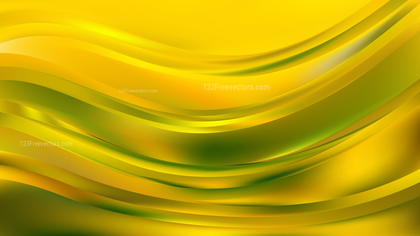 Abstract Green and Yellow Curve Background