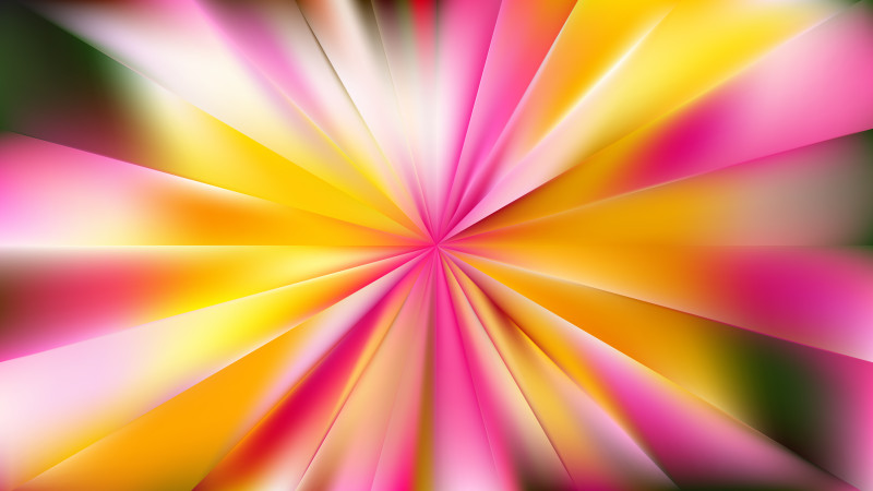 Pink and Yellow Sunburst Background Vector Illustration