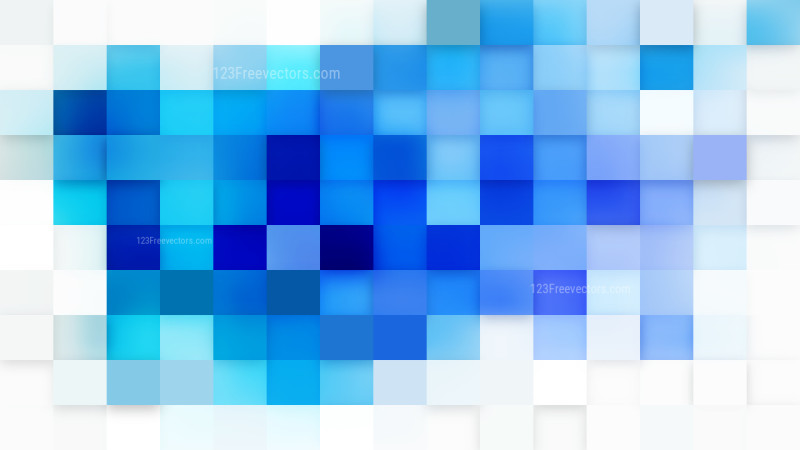 Blue and White Square Mosaic Background Illustrator