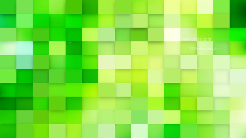 Green Square Mosaic Tile Background Image