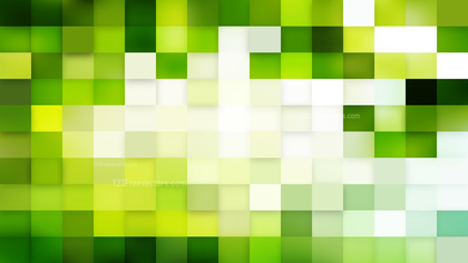 Abstract Green and White Geometric Mosaic Square Background Vector