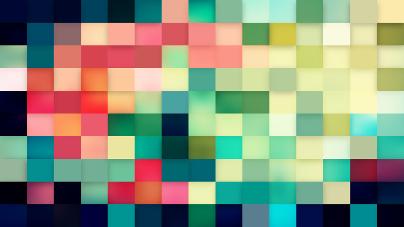 Abstract Pink and Green Square Pixel Mosaic Background Vector Illustration