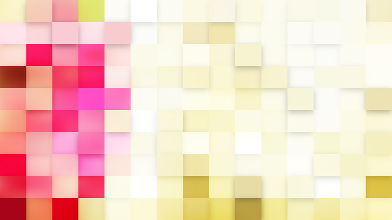 Abstract Pink and Yellow Geometric Mosaic Square Background Design