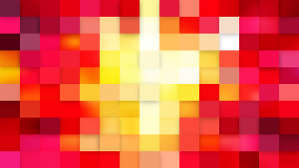 Red and Yellow Square Mosaic Tile Background Image