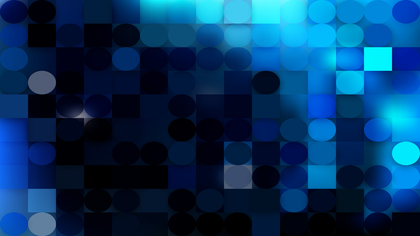 Abstract Black and Blue Circles and Squares Background