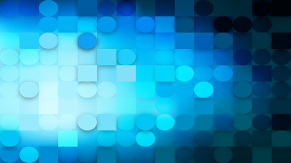 Abstract Black and Blue Geometric Circles and Squares Background