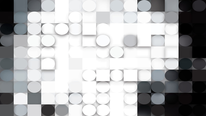 Abstract Black and White Geometric Circles and Squares Background Vector Image