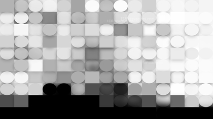 Black and White Circles and Squares Background