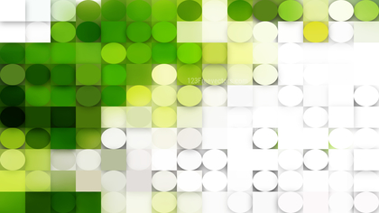 Green and White Geometric Circles and Squares Background Image