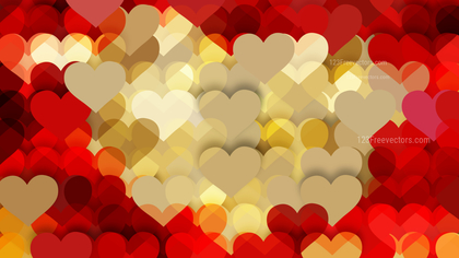 Beige and Red Heart Background