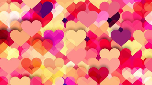 Pink and Yellow Heart Background