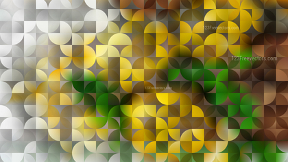 Green and Yellow Quarter Circles Background Vector Graphic