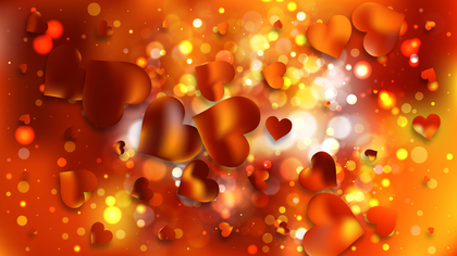 Red and Orange Valentines Day Background Vector Graphic