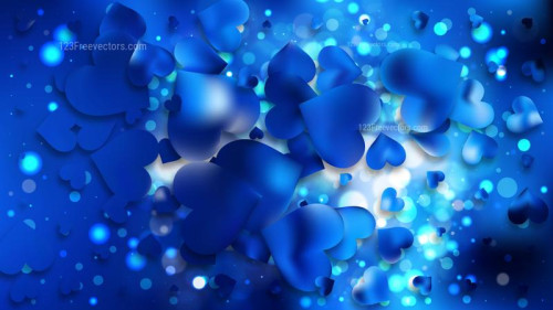 Dark Blue Love Background Illustration