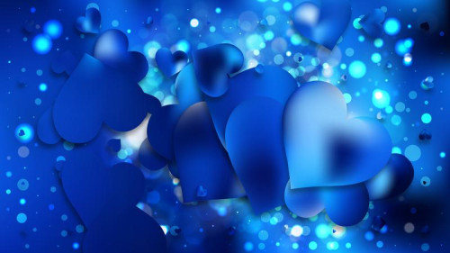 Dark Blue Heart Background