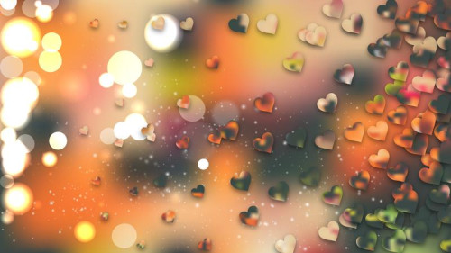 Green and Yellow Love Background Vector Image