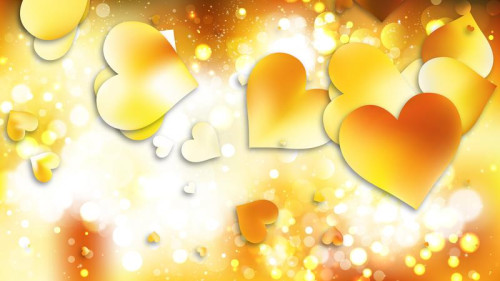 Light Orange Heart Wallpaper Background