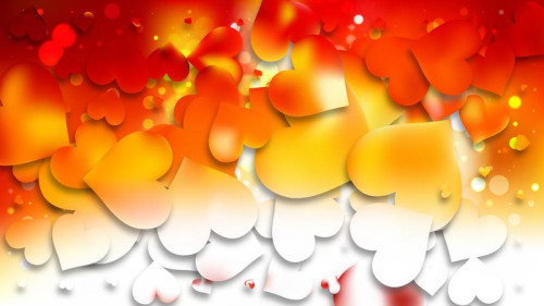 Light Orange Heart Background Vector