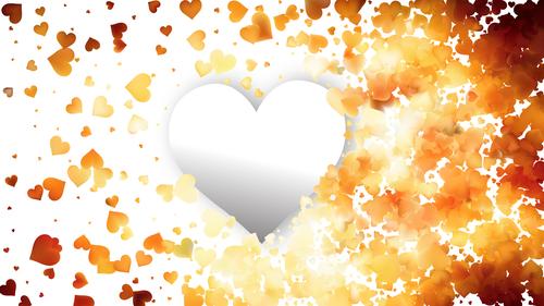 Light Orange Valentines Day Heart Background
