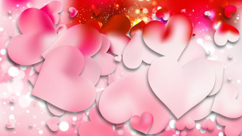 Light Pink Heart Wallpaper Background