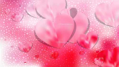 Light Pink Heart Wallpaper Background Vector Illustration