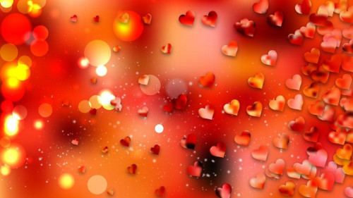 Orange Love Background Vector Image