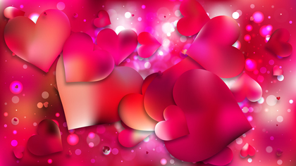 Pink Love Background Vector Illustration