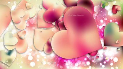 Pink and Beige Valentine Background Vector Graphic